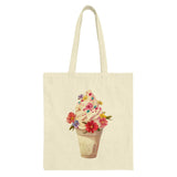 Ice Cream With Flowers Design Tote Bag product type