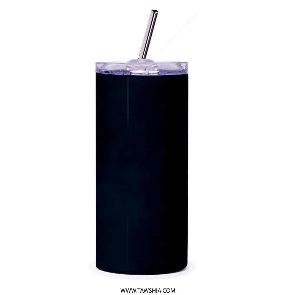 Sleek Black Insulated Tumbler with Straw product type