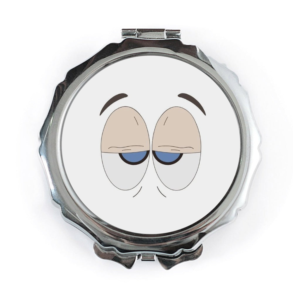 Bored Face Pocket Mirror, Funny Compact Mirror, Unique Portable Mirror, Aesthetic Mirror, Makeup Mirror, Gift Idea for Her, Cool Pocket - Tawshia
