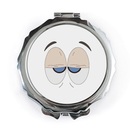 Bored Face Pocket Mirror, Funny Compact Mirror, Unique Portable Mirror, Aesthetic Mirror, Makeup Mirror, Gift Idea for Her, Cool Pocket - Tawshia