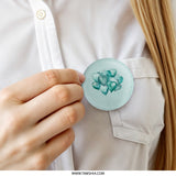 Heart Balloons Pinback Button, Teal Balloons Button, Love Balloons Pin, Cute Celebration Button, Balloons Gift - Tawshia