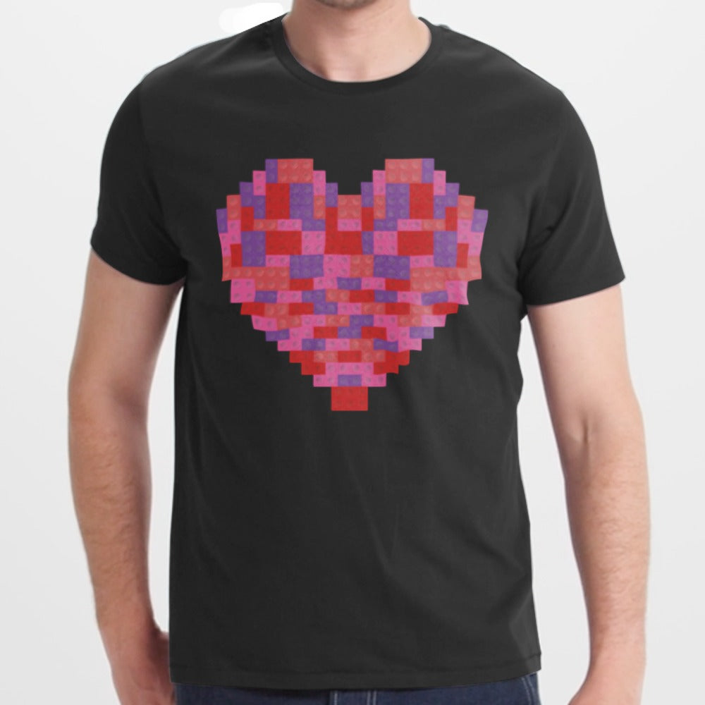 Pixelated Red Heart Design T-Shirt product