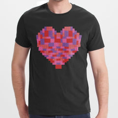 Pixelated Red Heart Design T-Shirt product