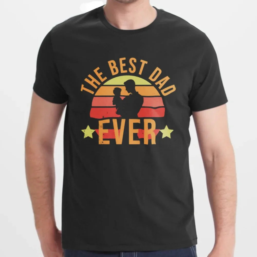 The Best Dad Ever Sunset Silhouette T-shirt product type