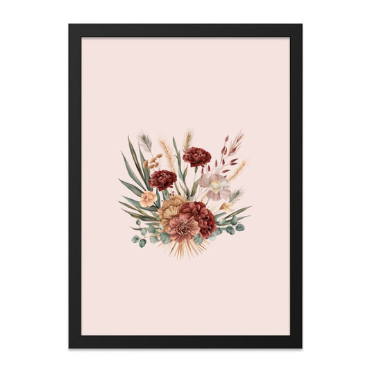 Floral Wall Art Print, Autumn Bouquet, Botanical Illustration, Rustic Home Decor, Flower Arrangement Wall Decor, Earth Tones Art - Tawshia