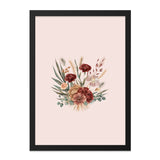 Floral Wall Art Print, Autumn Bouquet, Botanical Illustration, Rustic Home Decor, Flower Arrangement Wall Decor, Earth Tones Art - Tawshia