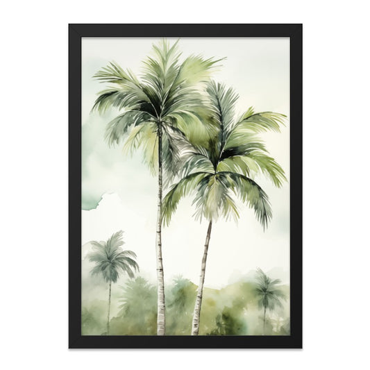 Watercolor Palm Tree Wall Art, Tropical Print, Beach Decor, Coastal Art Print, Summer Vibes, Relaxing Artwork, Home Decor, Gift Idea - Tawshia