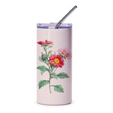 Floral Tumbler, Red Daisy Tumbler, Flower Tumbler, Botanical Tumbler, Gift for Her, Aesthetic Tumbler, Summer Tumbler, Cute Tumbler, Trendy - Tawshia