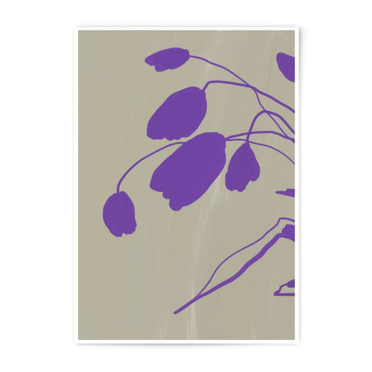 Abstract Floral Photographic Print, Purple Flower Art, Botanical Wall Decor, Modern Home Art, Minimalist Art Print - Tawshia