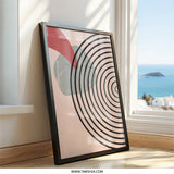 Abstract Geometric Wall Art, Modern Circle Print, Minimalist Shapes Poster, Contemporary Home Decor, Unique Wall Art - Tawshia