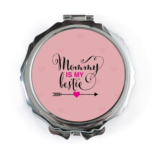Mommy is My Bestie Pocket Mirror, Mother's Day Gift, Cute Compact Mirror, Best Mom Ever Present, Mom Birthday Present, Travel Mirror - Tawshia