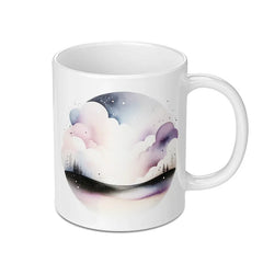 Dreamy Watercolor Mug, Pastel Sky Coffee Cup, Unique Gift Idea, Celestial Mug, Cloud Landscape Tea Mug, Whimsical Design - Tawshia