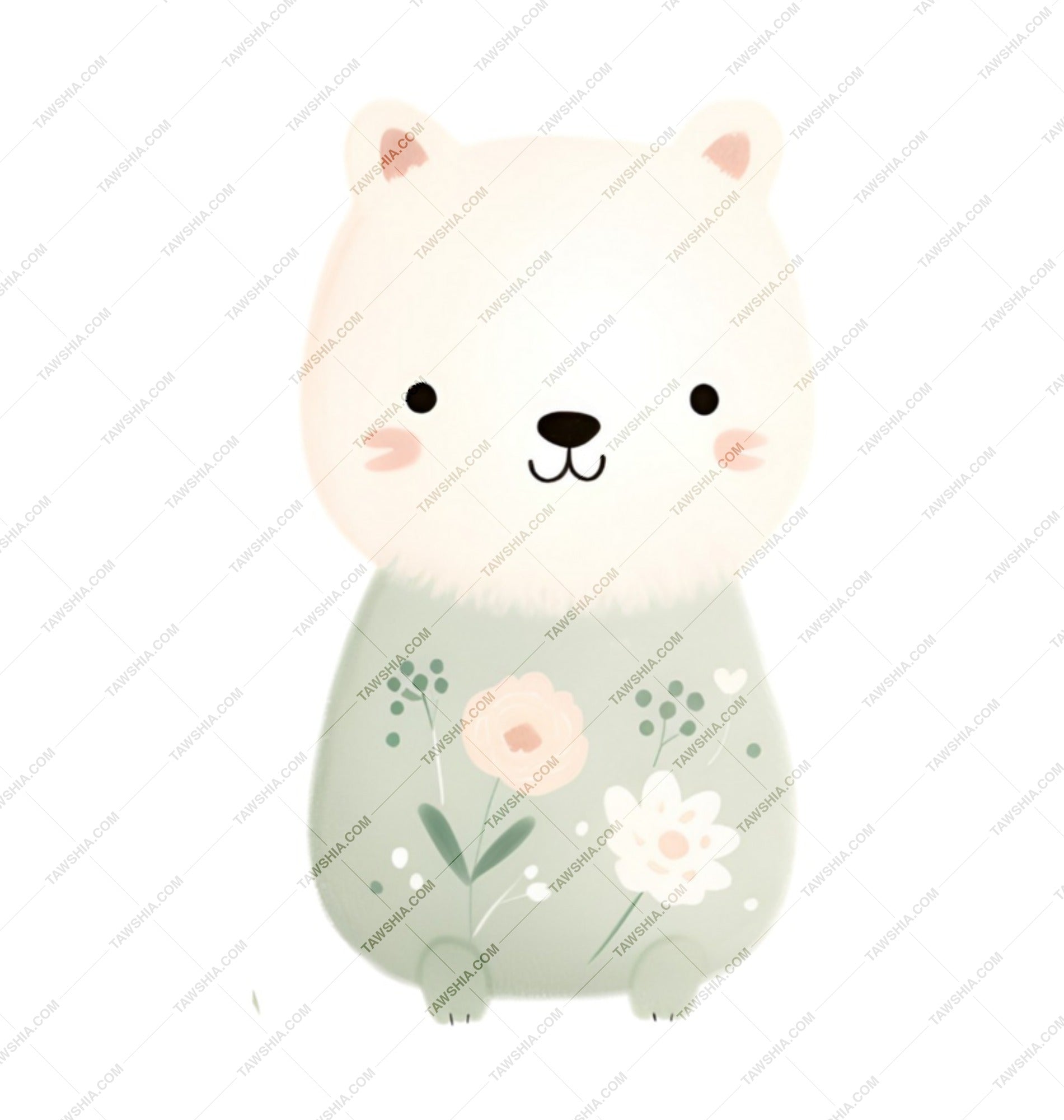 Cute Bear Mug, Floral Bear Coffee Mug, Animal Lover Gift, Kawaii Mug, Gift For Her, Novelty Mugs, Decorative Mug - Tawshia