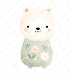 Cute Bear Mug, Floral Bear Coffee Mug, Animal Lover Gift, Kawaii Mug, Gift For Her, Novelty Mugs, Decorative Mug - Tawshia