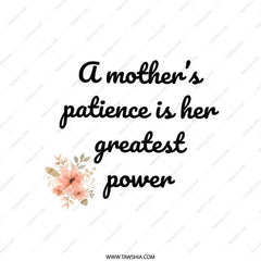 Mothers Patience Pillow, Floral Pillow, Mom Power Pillow, Mothers Day Gift, Mom Quote Pillow, Home Decor Pillow, Decorative Throw Pillow - Tawshia