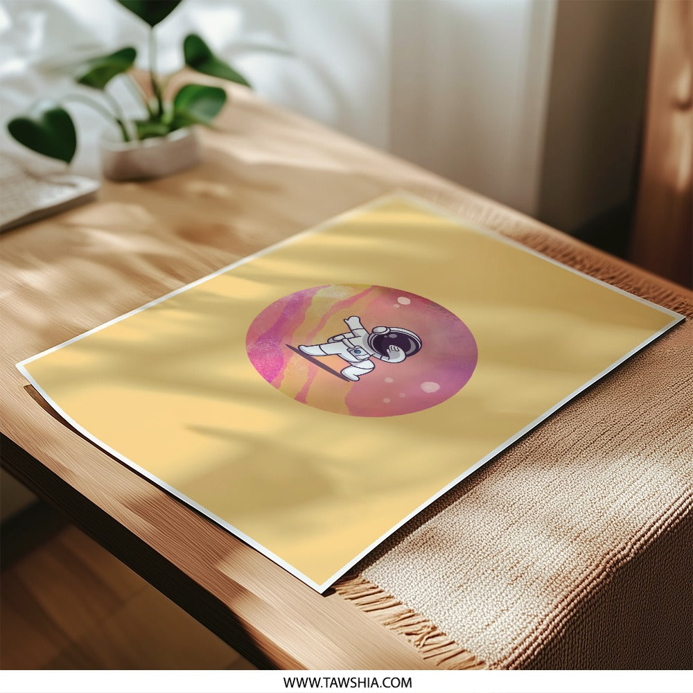 Dabbing Astronaut Photographic Prints, Cute Space Art, Funny Prints, Cool Home Decor, Wall Art Print, Popular Etsy Listing - Tawshia