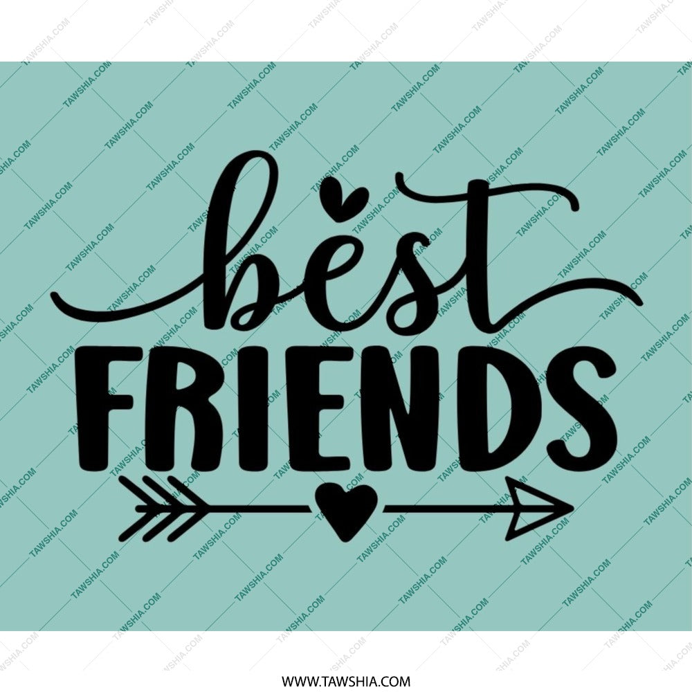 Best Friends Mouse Pad, Cute Friendship Gift, Arrow Heart Design, Office Desk Decor, Unique Mousepad, Bestie Gift Idea, Stylish Computer - Tawshia