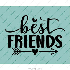 Best Friends Mouse Pad, Cute Friendship Gift, Arrow Heart Design, Office Desk Decor, Unique Mousepad, Bestie Gift Idea, Stylish Computer - Tawshia