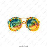 Retro Sunglasses Tote Bag, Colorful 70s Style, Novelty Gift, Beach Tote, Unique Design, Fashion Tote Bag, Summer Accessories - Tawshia