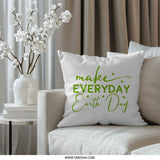 Earth Day Pillow, Everyday Earth Day Decor, Green Earth Day Throw Pillow, Planet Earth Cushion, Earth Lover Gift, Eco Friendly Home - Tawshia