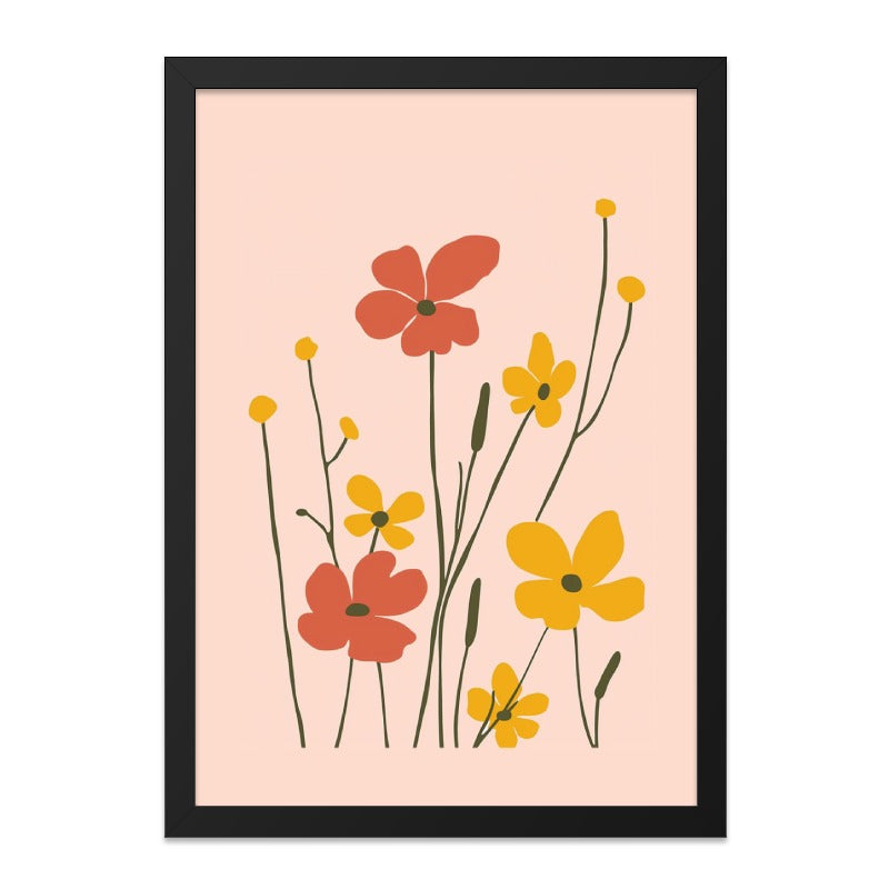 Abstract Floral Wall Art, Minimalist Flower Print, Botanical Art Decor, Modern Home Decor, Floral Poster - Tawshia