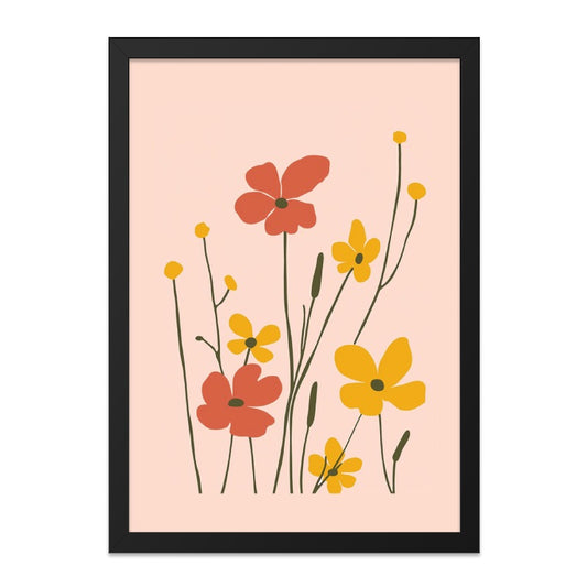 Abstract Floral Wall Art, Minimalist Flower Print, Botanical Art Decor, Modern Home Decor, Floral Poster - Tawshia