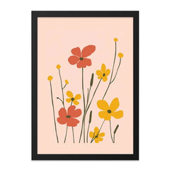 Abstract Floral Wall Art, Minimalist Flower Print, Botanical Art Decor, Modern Home Decor, Floral Poster - Tawshia