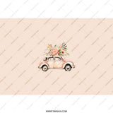 Floral Car Tumbler, Vintage Style, Classic Auto Design, Car Lover Gift, Retro Vehicle Art, Flower Power, Unique Tumbler, Travel Mug - Tawshia