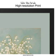 Lily of the Valley Wall Art, Floral Still Life Print, Delicate Flower Painting, Spring Home Decor, Botanical Art, Flower Wall Decor - Tawshia