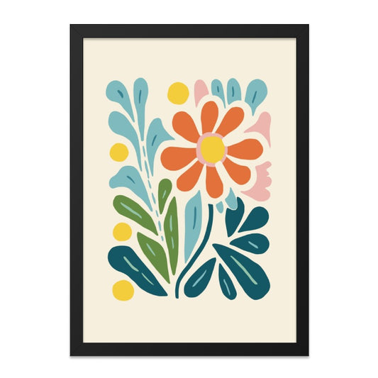Floral Wall Art, Modern Flower Print, Colorful Botanical Art, Trendy Home Decor, Wall Decor - Tawshia