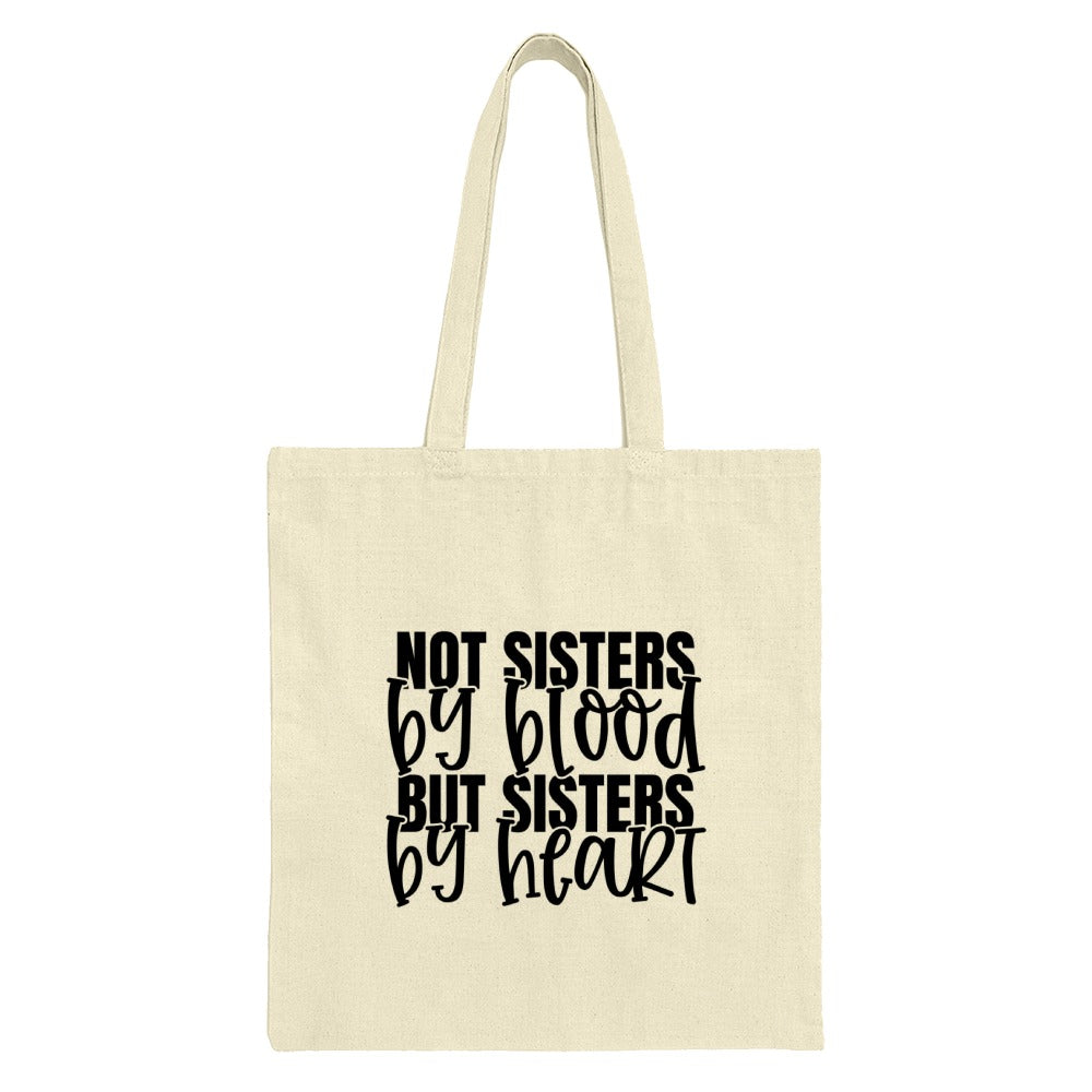Sisters By Heart Tote Bag, Friendship Gift, Best Friend Tote, Soul Sister Present, Gift for Sister, Birthday Gift, Sisters Tote - Tawshia
