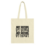 Sisters By Heart Tote Bag, Friendship Gift, Best Friend Tote, Soul Sister Present, Gift for Sister, Birthday Gift, Sisters Tote - Tawshia