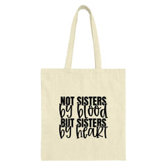 Sisters By Heart Tote Bag, Friendship Gift, Best Friend Tote, Soul Sister Present, Gift for Sister, Birthday Gift, Sisters Tote - Tawshia