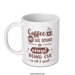 Coffee and Vinyl Mug, Vinyl Record Lover Gift, DJ Mug, Music Lover Coffee Mug, Gift For Him, Gift For Her, Coffee Mug - Tawshia
