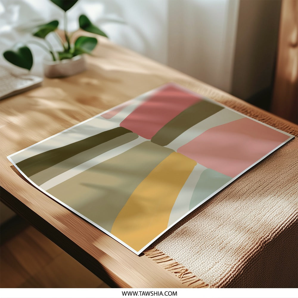 Abstract Photographic Print, Modern Art Print, Geometric Wall Art, Home Decor, Living Room Art, Bedroom Art, Colorful Print - Tawshia