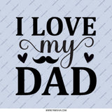 I Love My Dad Pinback, Father's Day Pin, Dad Gift, Cute Dad Pin, Moustache Pin, Gift For Dad, Popular Pinback, Trendy Pin - Tawshia