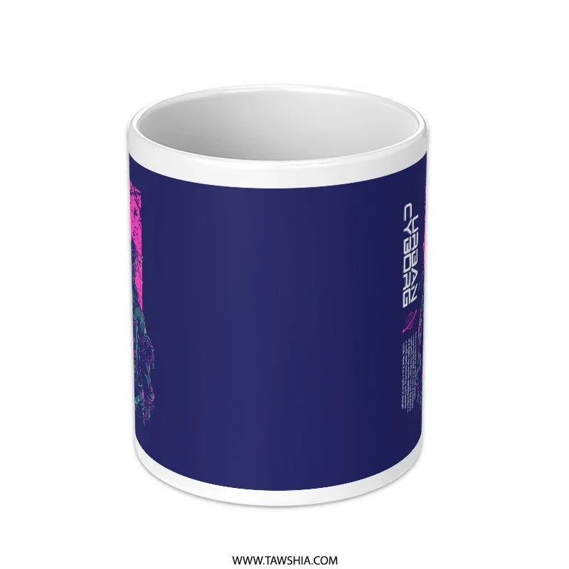 Vibrant Deep Blue Mug with Unique Artistic Design product