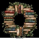 Book Wreath Pinback Button, Library Decor Pin, Literary Gift, Teacher Gift Idea, Book Lover Gift, Unique Holiday Accessories - Tawshia
