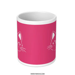 Cute Pink Cat Face Design Mug Product