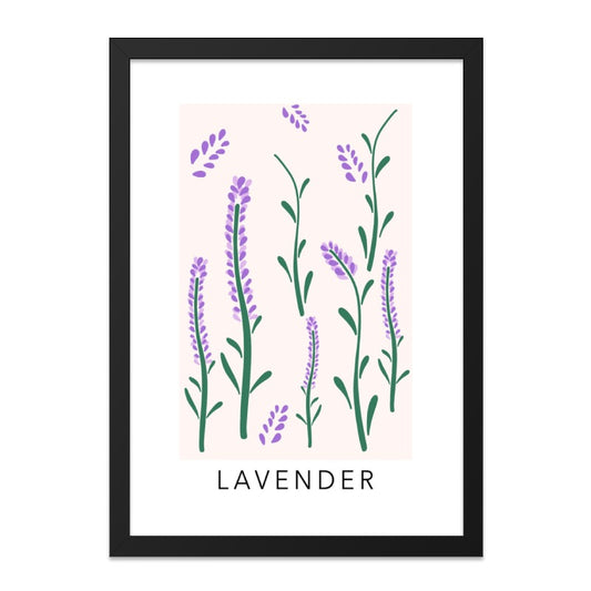 Lavender Wall Art, Floral Print, Botanical Art, Purple Flowers, Modern Home Decor, Farmhouse Wall Decor, Minimalist Art - Tawshia