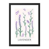 Lavender Wall Art, Floral Print, Botanical Art, Purple Flowers, Modern Home Decor, Farmhouse Wall Decor, Minimalist Art - Tawshia