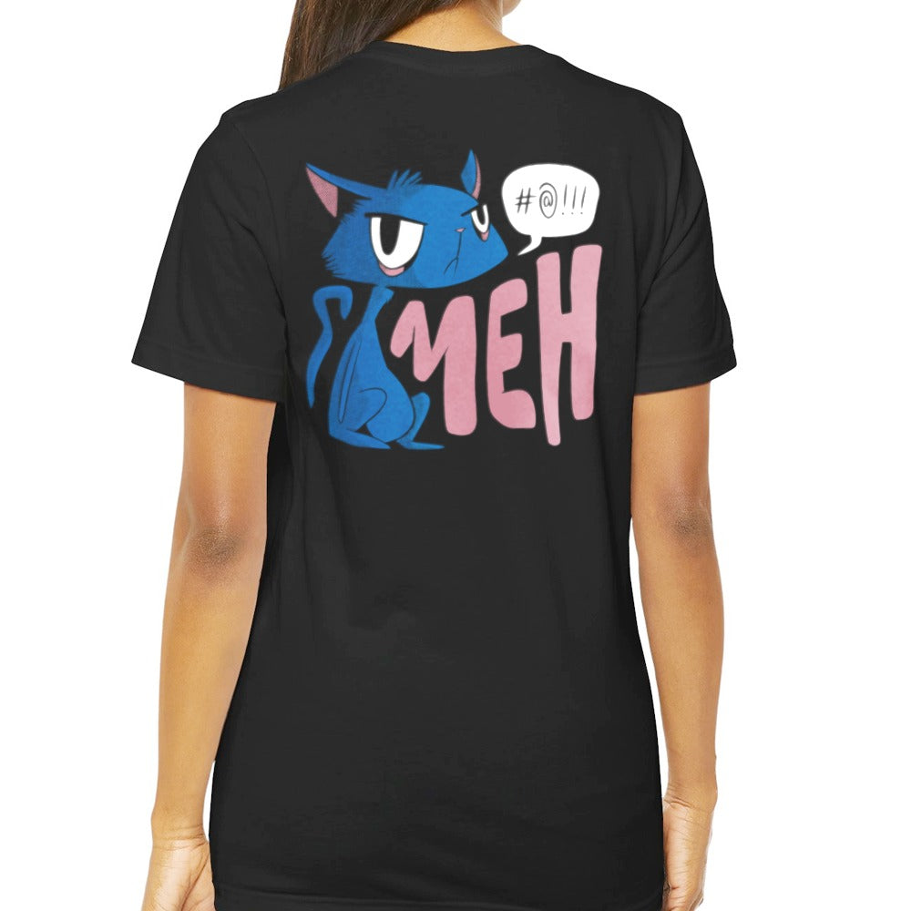 Meh Cartoon Cat Graphic Tee Shirt product type