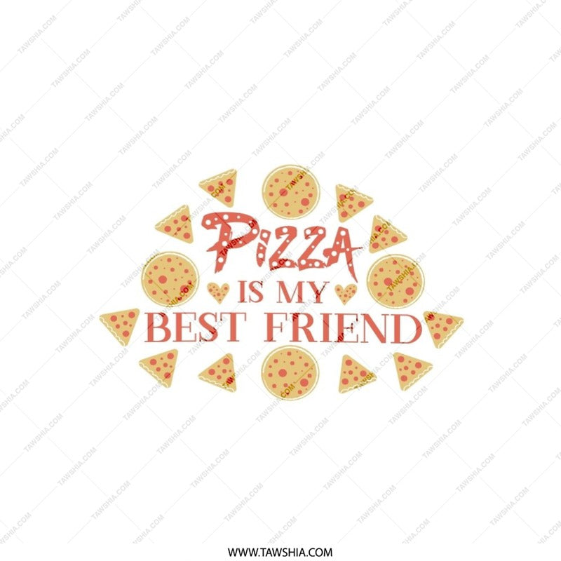 Pizza Is My Best Friend Throw Pillow, Food Lover Gift, Funny Foodie Pillow, Pizza Slice Decor, Dorm Room Decor, Gift For Pizza Lover - Tawshia