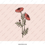Floral Mouse Pad, Chamomile Flower, Botanical Desk Accessory, Cute Computer Mat, Pretty Office Decor, Gift for Her, Floral Lover - Tawshia
