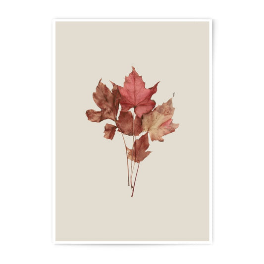 Autumn Leaves Photographic Prints, Fall Decor Prints, Minimalist Botanical Art, Fine Art Nature Prints, Cozy Home Decor, Unique Wall Art - Tawshia