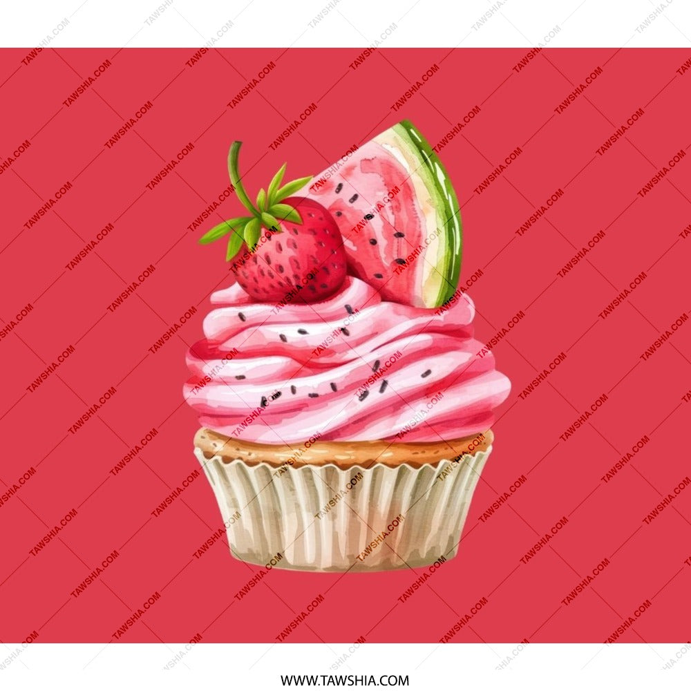 Cupcake Backpack, Strawberry Watermelon, Sweet Treat Design, Foodie Fashion, Unique Backpacks, Cute Backpack for Students - Tawshia