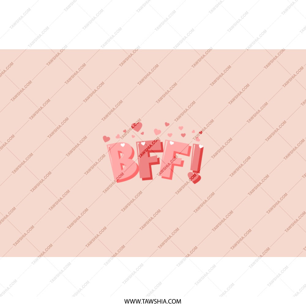 BFF Tumbler, Best Friend Gift, Cute Tumbler, Valentine's Gift, Friendship Tumbler, Heart Tumbler, Tumbler for Her, Gift for Her - Tawshia
