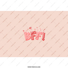 BFF Tumbler, Best Friend Gift, Cute Tumbler, Valentine's Gift, Friendship Tumbler, Heart Tumbler, Tumbler for Her, Gift for Her - Tawshia