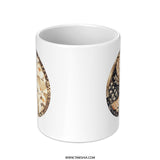 Floral Shell Mug, Nautilus Pattern Coffee Cup, Sea Shell Lover Gift, Ocean Theme Mug, Seashell Collector Mug, Unique Seashell Mug - Tawshia