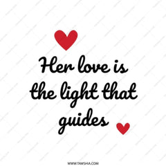 Love Tote Bag, Her Love Light, Valentine Gift, Anniversary Gift, Romantic Bag, Quote Tote, Heart Tote, Gift For Her, Unique Present - Tawshia